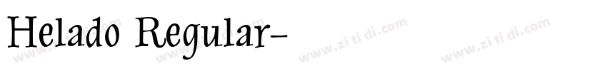 Helado Regular字体转换